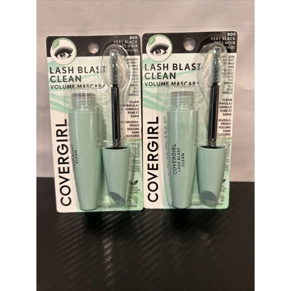 Lot Of 2 CoverGirl Lash Blast Clean Volume Mascara Smudge-Proof